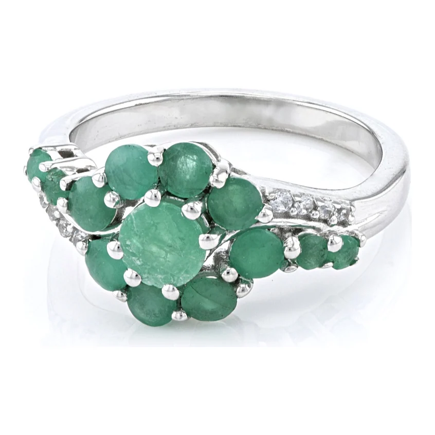 Verdant Cluster — emerald cluster ring
