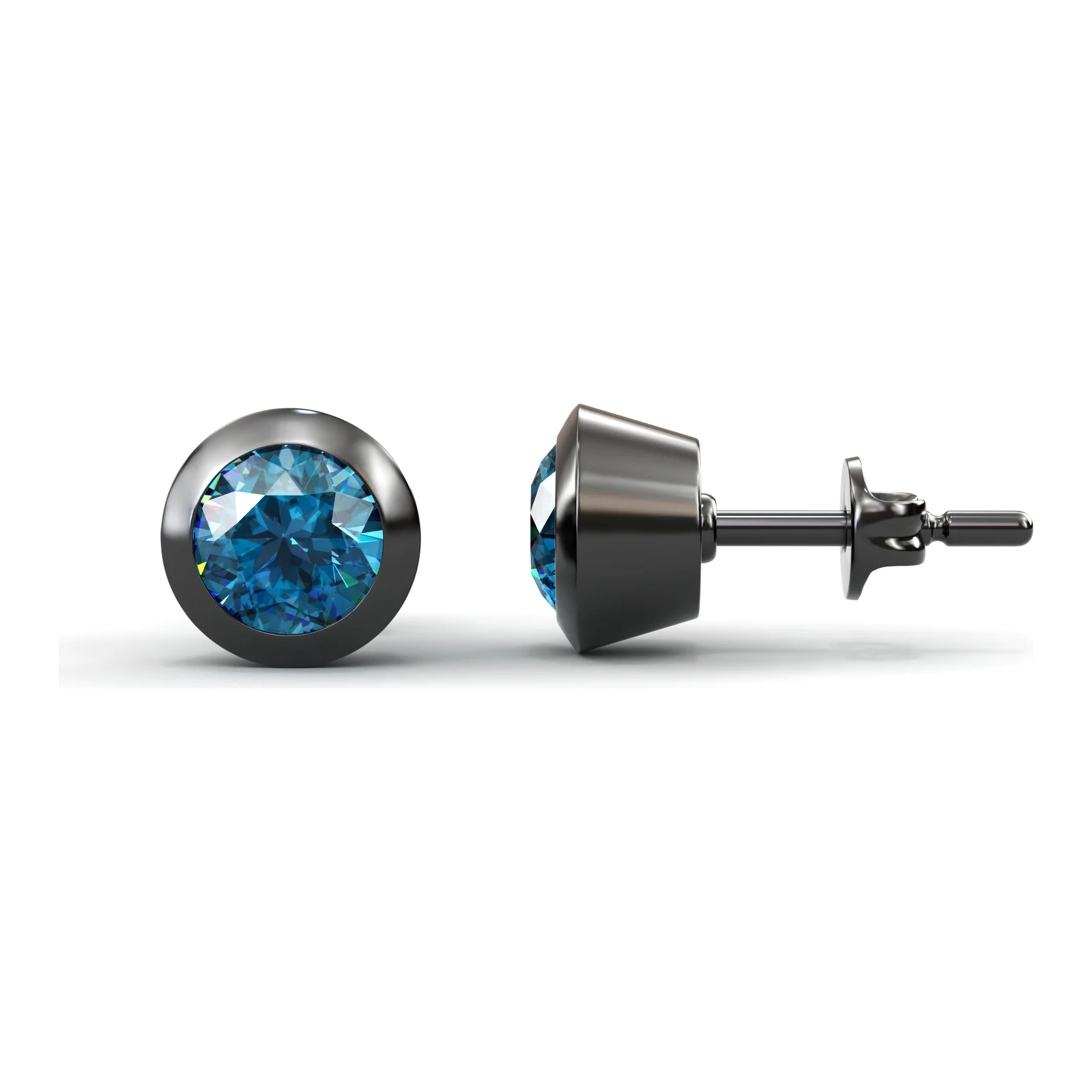 Zircon Noir Studs — view 1