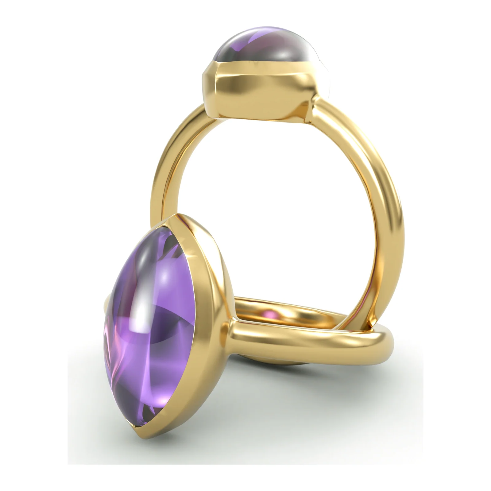 Amethyst Cabochon — view 1