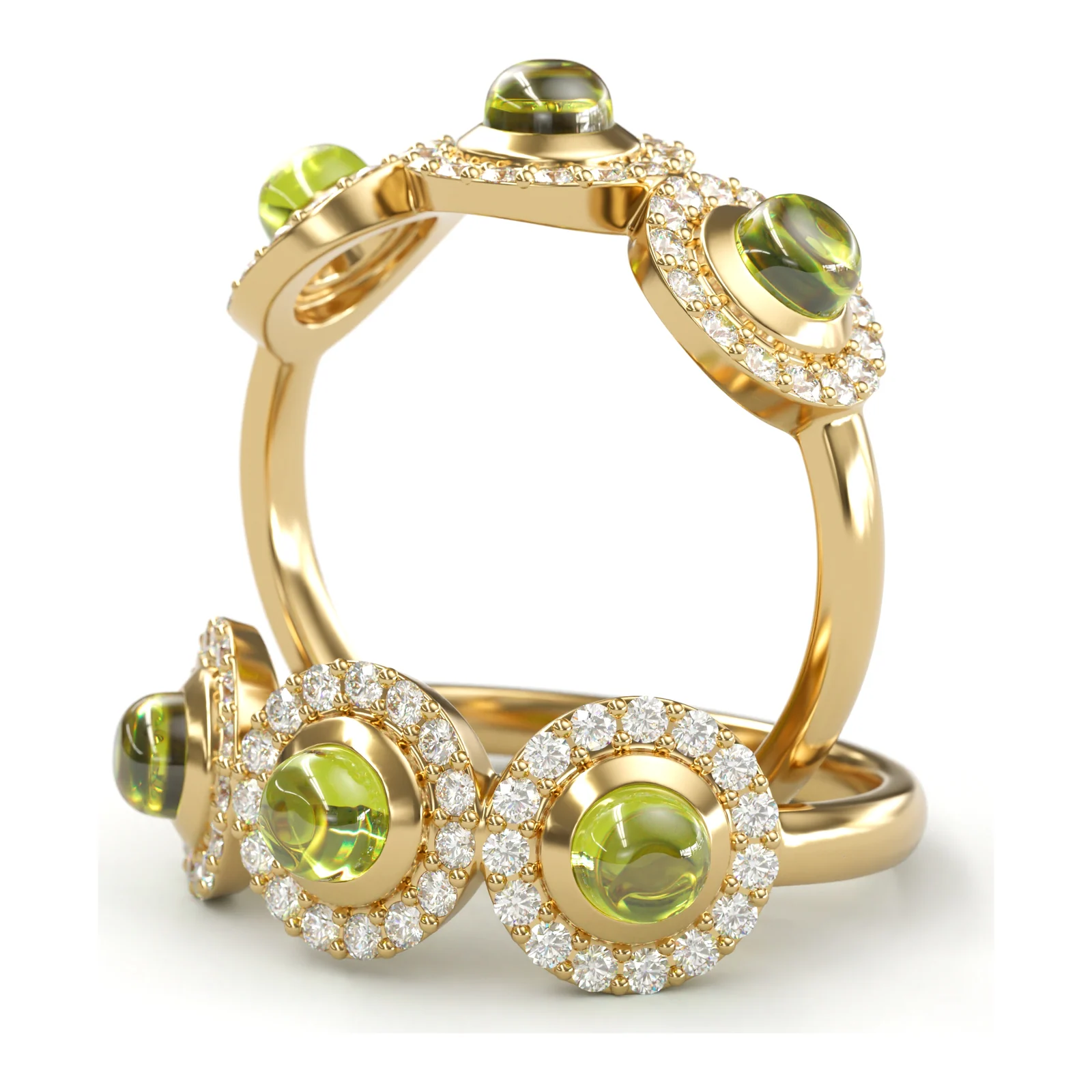 Peridot Halo Eternity — view 1