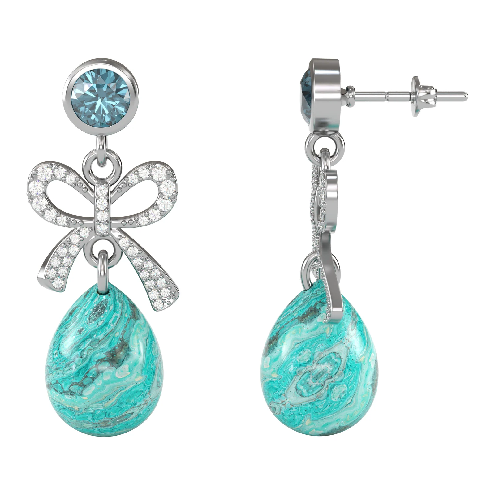 Turquoise Bow Pear — view 1